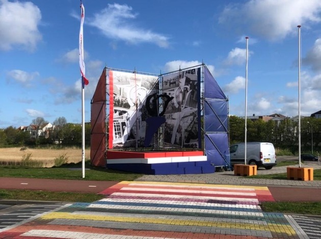 Het podium tijdens het alternatieve Bevrijdingsfestival in Vlissingen in 2021