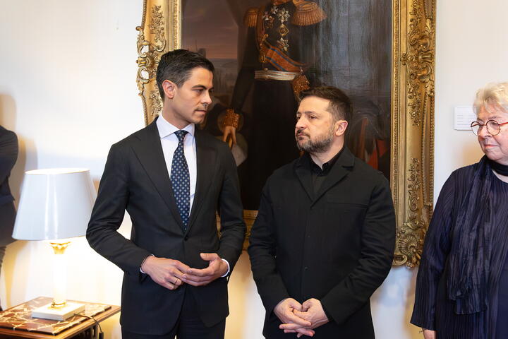 President Zelenskyy en minister-president Rob Jetten