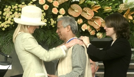 Muhammad Yunus en Prinses Maxima